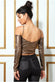 Metallic Cut Out Crop Top T157