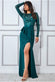 Sequin Bodice With Front Frill Maxi Dress DR3232