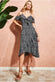 Cold Shoulder Midi Wrap Dress GCD2236D