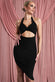 Cutout Backless Asymmetrical Mini Dress NCD05