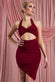 Cutout Backless Asymmetrical Mini Dress NCD05