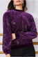 Patterned Sequin Embroidered Velvet Jumper T199