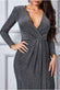 Lurex Long Sleeve Wrap Maxi Dress DR3314