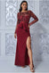 Sequin Bodice With Front Frill Maxi Dress DR3232