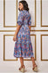 Abstract Print Round Neck Midi Dress GCD2472