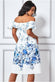 Off The Shoulder Floral Ombre Midi DR3353