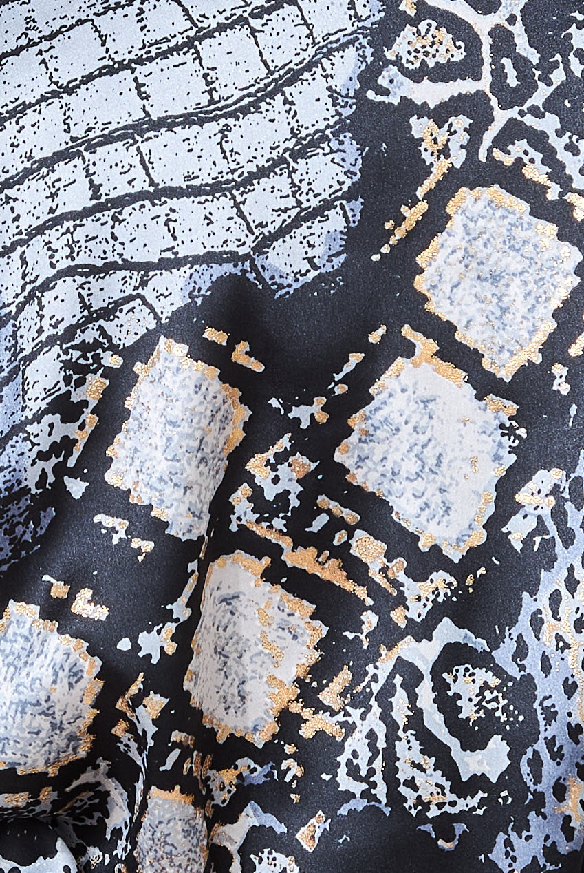 Foil Print Kimono Set SET24