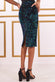 Multi Tone Sequined Velvet Midi Skirt SK21