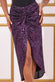 Knot Front Sequin Midi Skirt SK24