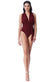 Multi Tie Deep V Swimsuit SW35BB
