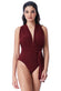 Multi Tie Deep V Swimsuit SW35BB