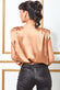 Satin Wrap Style Top With Shoulder Pads T165