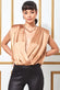 Satin Wrap Style Top With Shoulder Pads T165