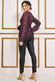 Patterned Sequin Wrap Top With Cami T203