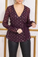 Patterned Sequin Wrap Top With Cami T203