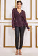 Patterned Sequin Wrap Top With Cami T203