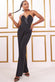 Scuba Crepe Wrap Bodice Jumpsuit TR299