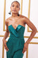 Scuba Crepe Wrap Bodice Jumpsuit TR299