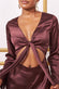 Cut Out Satin Jumpsuit With Tie-Up TR309