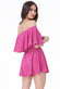 Off The Shoulder Frill Neck Skater Playsuit TR30B