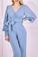 Chiffon Puffy Sleeve Jumpsuit TR314