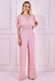 Chiffon Jumpsuit With Flutter Sleeves TR352