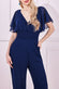 Chiffon Jumpsuit With Flutter Sleeves TR352