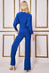 Plunge Neck Dolman Sleeve Jumpsuit TR354