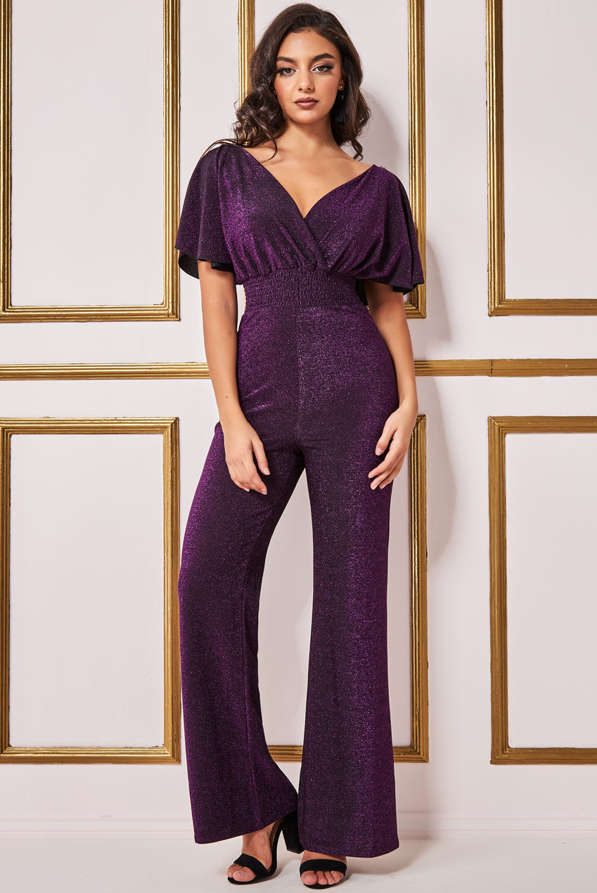 Lurex Wrap Style Jumpsuit TR359
