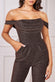 Lurex Cowl Bardot Jumpsuit TR374