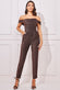 Lurex Cowl Bardot Jumpsuit TR374