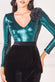 Liquid Sequin Jumpsuit With Corsage TR380