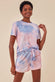 Tie-Dye Oversized T-shirt And Short Two Piece Set TS9