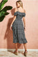Cold Shoulder Midi Wrap Dress GCD2236D