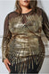 Shooting Star Patterned Sequin Maxi Dress DR3276P