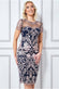 Embroidered Mesh & Lace Midi Scalloped Hem DR3251