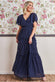 Polka Dot Tiered Chiffon Maxi Dress DR3278
