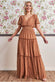 Polka Dot Tiered Chiffon Maxi Dress DR3278