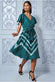 Wrap Style Flutter Sleeve Midi Dress DR3415