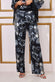 Foil Print Wide Leg Trousers TR369