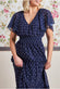 Polka Dot Tiered Chiffon Maxi Dress DR3278