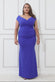 Goddiva Plus Plus Size Bardot Pleated Maxi Dress DR1092P