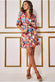 Wrap Style Satin Printed Mini Dress GCD2479P
