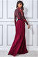 Patterned Sequin Bodice Maxi Dress DR3453