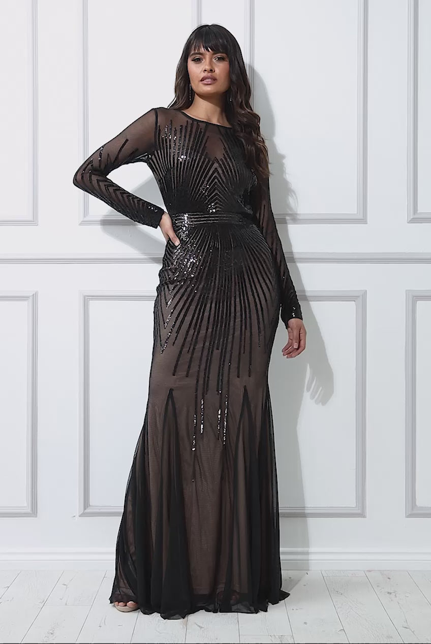 Shooting Star Sequin Maxi Dress DR3276