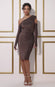 Cold Shoulder Lurex Midi Dress DR3779