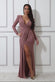 Front Crossover Lurex Split Maxi Dress DR3314