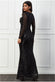 Sequin Stripe Front Bow Maxi Dress DR2535