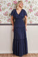 Polka Dot Tiered Chiffon Maxi Dress DR3278