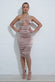 Ring Detail One Shoulder Ruched Midi DR3548